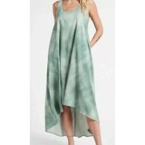 NWOT ATHLETA Presidio Travelers Hi-low Dress Size S Denali Green Gray